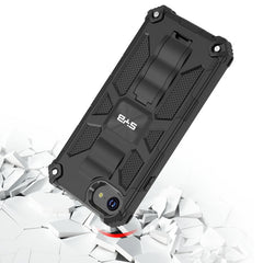 SYB Sturdy Hybrid Protector Cover (with Stand) for Apple iPhone SE (2022) / SE (2020) - Black / BlackMyBat Pro