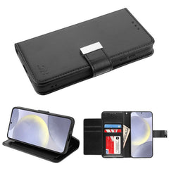 SYB Wallet Folio Case for Samsung Galaxy S24 Plus - Black / BlackGalaxy S24+