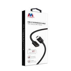 USB - C Male to USB - C Female Adapter Extension Cable (5FT)MyBat