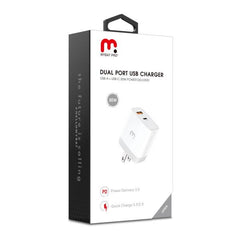 30W Power Delivery Dual Port Wall ChargerMyBat Pro