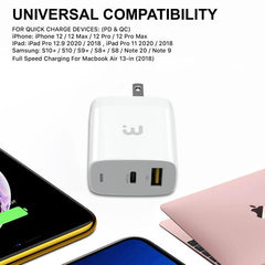 30W Power Delivery Dual Port Wall ChargerMyBat Pro