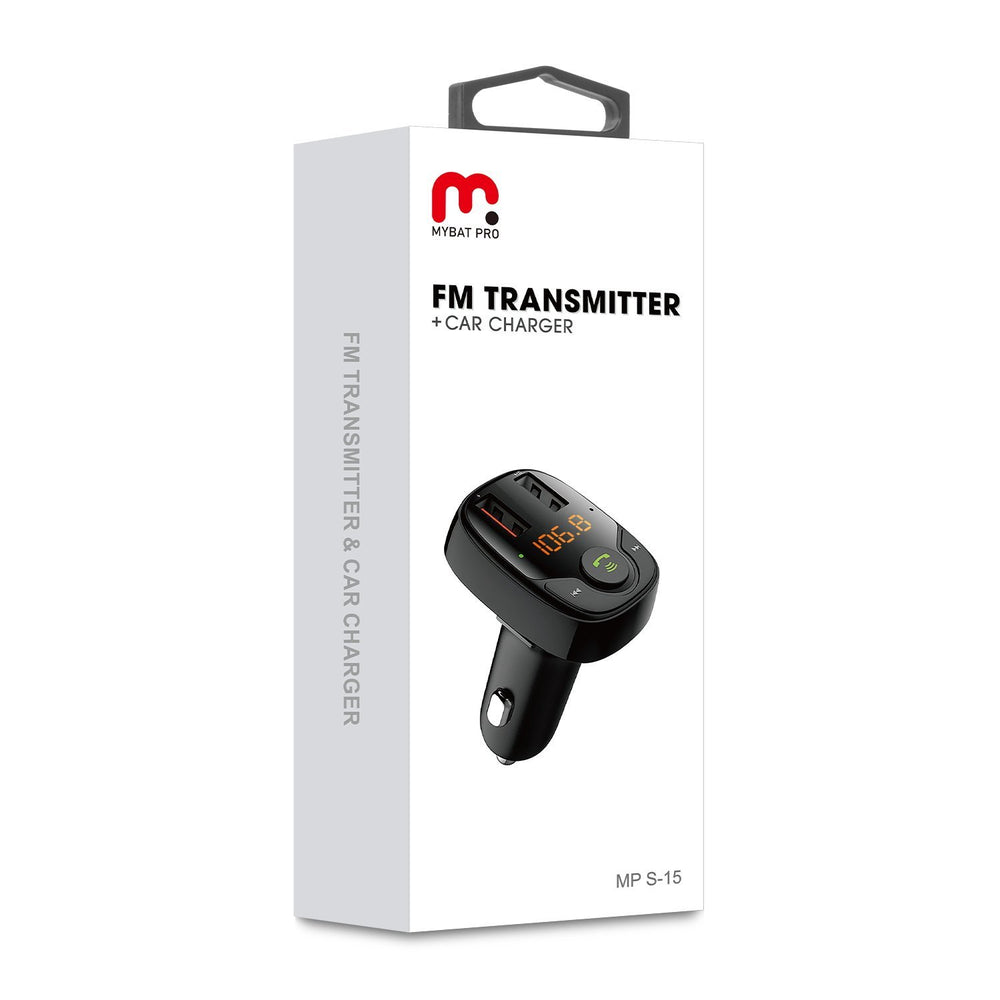 MyBat Pro S - 15 FM Transmitter + Car Charger - BlackMyBat Pro