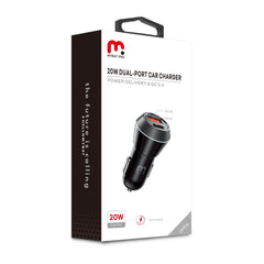 2 - Port Quick Fast Charging Power Delivery Car Charger (20W)MyBat Pro