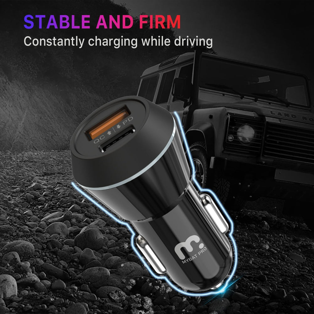 2 - Port Quick Fast Charging Power Delivery Car Charger (20W)MyBat Pro