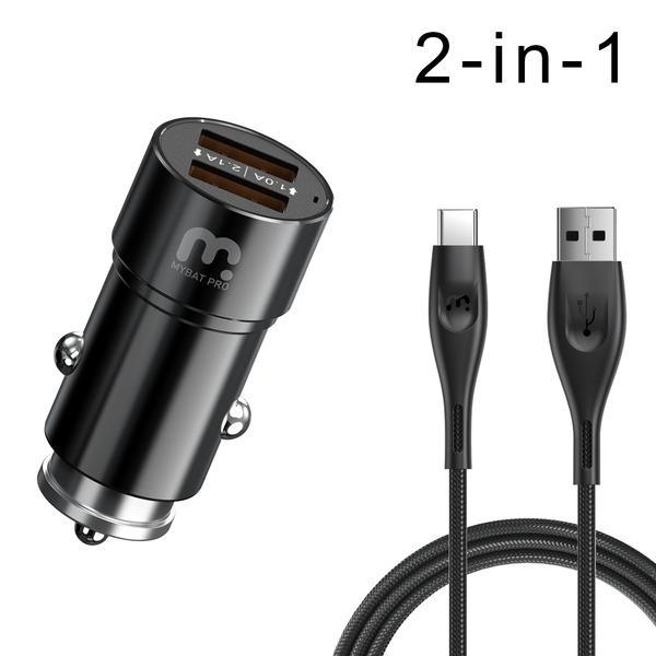 2 - in - 1 Car Charger with 6FT USB - C CableMyBat Pro