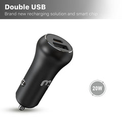 2 - in - 1 Dual Port Fast Charging Car Charger with 6ft USB - C CableMyBat Pro
