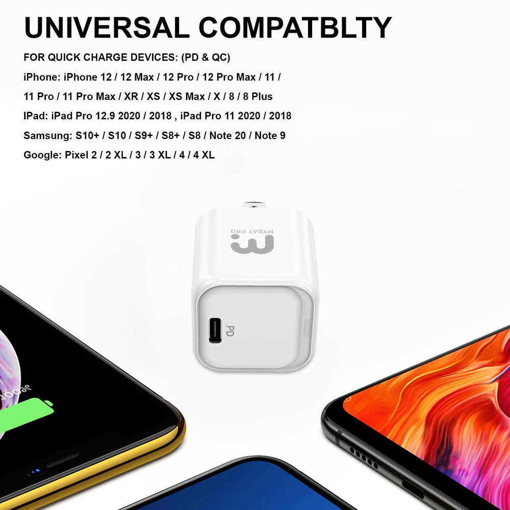 20W Mini USB - C Fast Charging Wall ChargerMyBat Pro