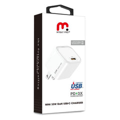 33W Mini USB - C Power Delivery GaN Wall ChargerMyBat Pro