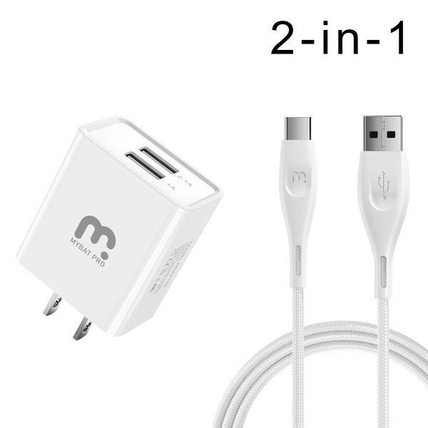 2 - in - 1 Travel Charger with 6FT USB - C CableMyBat Pro