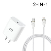 2 - In - 1 Fast Charging USB - C Wall Charger with 4FT Lightning CableMyBat Pro