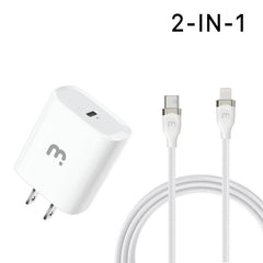 2 - In - 1 Fast Charging USB - C Wall Charger with 4FT Lightning CableMyBat Pro