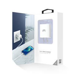 2 - In - 1 Fast Charging USB - C Wall Charger with 4FT Lightning CableMyBat Pro