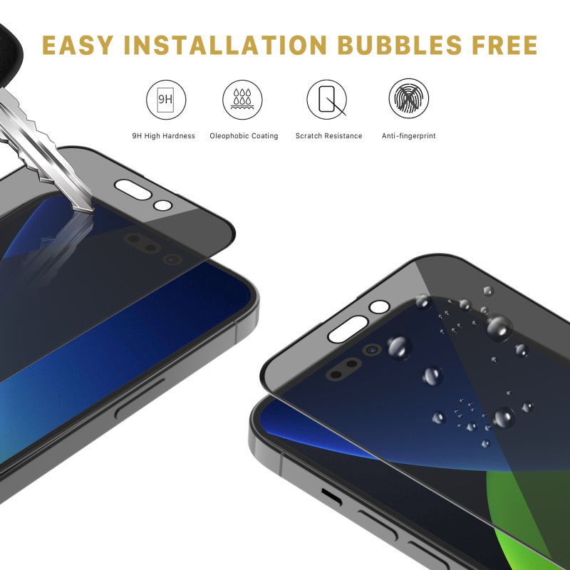 Privacy Full Coverage Tempered Glass Screen ProtectoriPhone 14 Pro Max