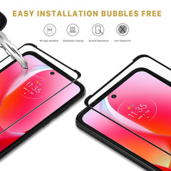 Full Coverage Tempered Glass Screen ProtectorMoto G Power 2022