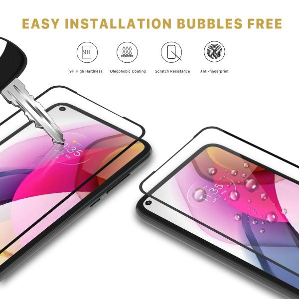 Full Coverage Tempered Glass Screen ProtectorMoto G Stylus 5G 2021