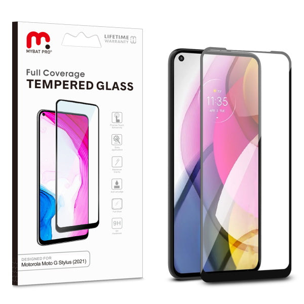Full Coverage Tempered Glass Screen ProtectorMoto G Stylus 5G 2021