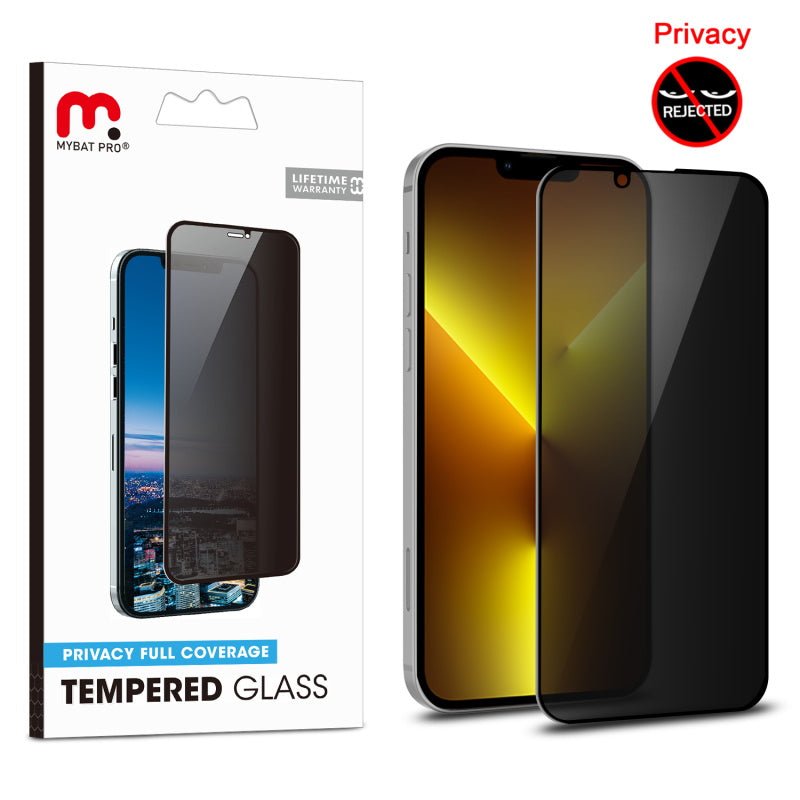 MyBat Pro Full Coverage Privacy Tempered Glass Screen Protector for iPhone 14, 13 Pro, 13MyBat Pro