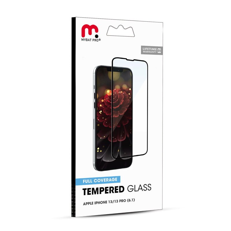 MyBat Pro Full Coverage Tempered Glass Screen Protector for Apple iPhone 14, 13 Pro, 13MyBat Pro