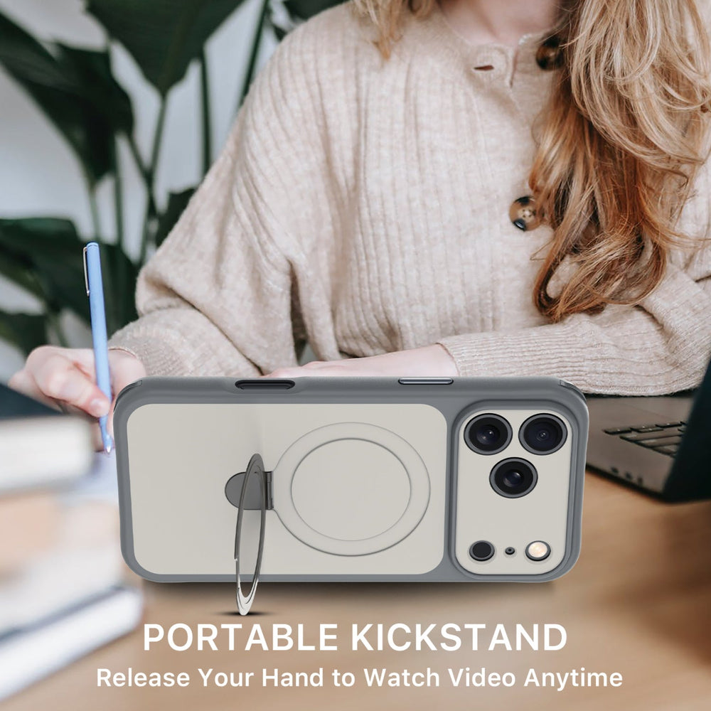 baseline TouchTone Series Kickstand Ring MagSafe Case for Apple iPhone 18 Pro Max / 17 Pro Max - Grey