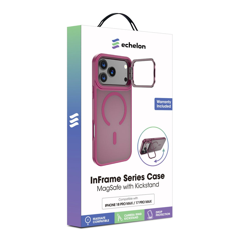 echelon InFrame MagSafe Case with Kickstand for Apple iPhone 18 Pro Max / 17 Pro Max - Burgundy