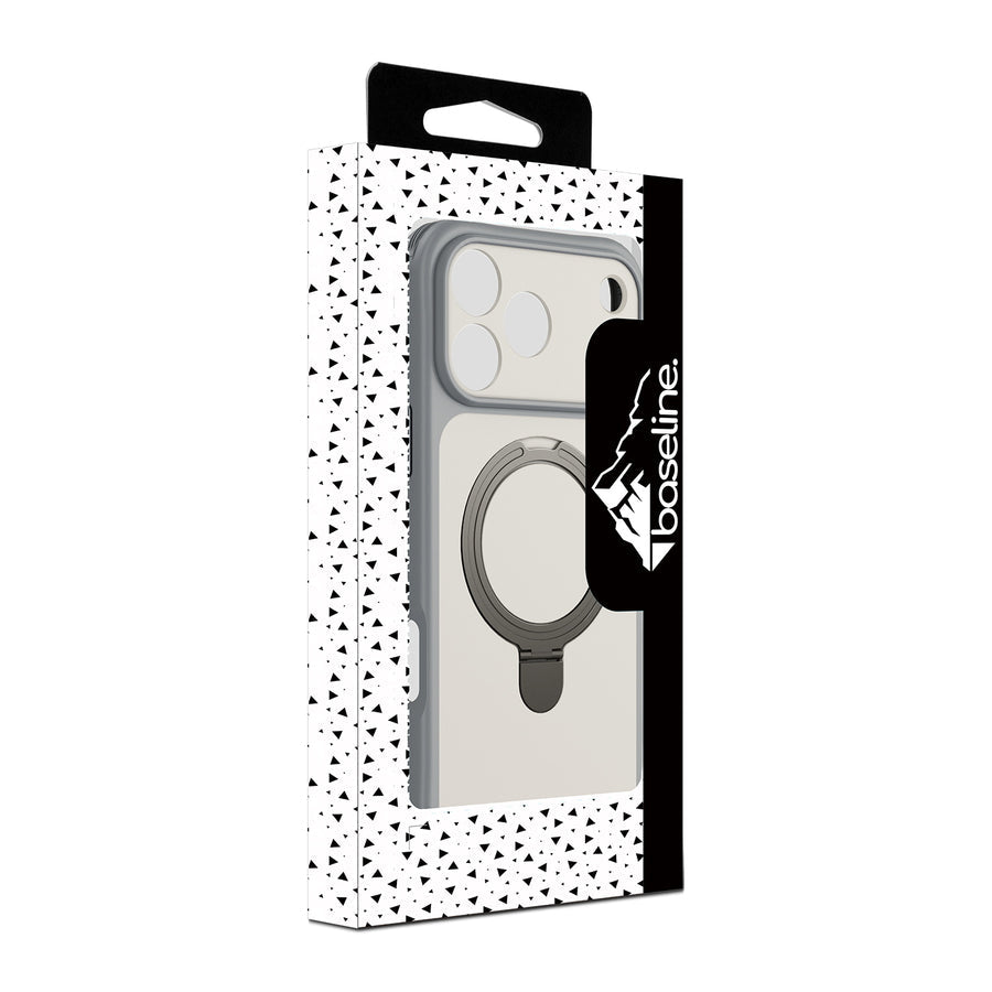 baseline TouchTone Series Kickstand Ring MagSafe Case for Apple iPhone 18 Pro / 17 Pro - Grey