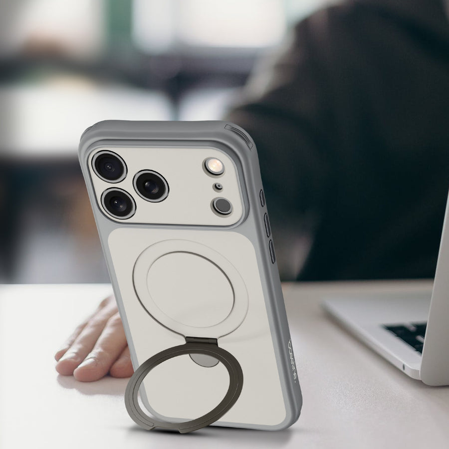baseline TouchTone Series Kickstand Ring MagSafe Case for Apple iPhone 18 Pro / 17 Pro - Grey