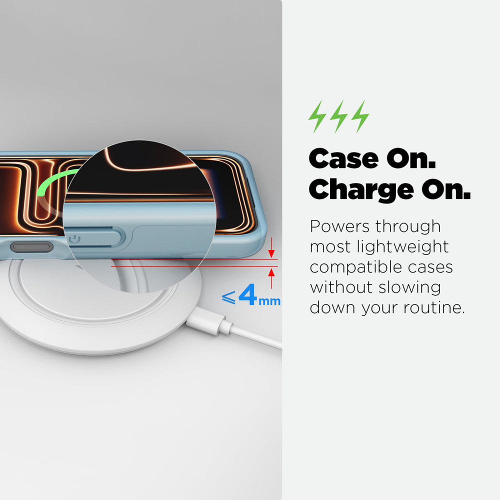 AmpNergy PowerFlow Wireless Charging Pad (15W) - White