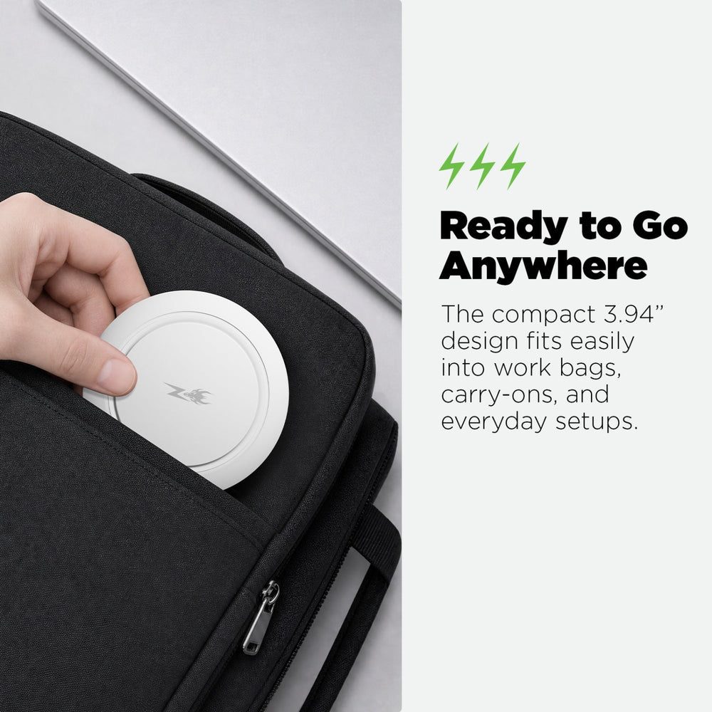 AmpNergy PowerFlow Wireless Charging Pad (15W) - White