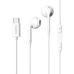 Écouteurs filaires USB-C baseline avec micro et commandes intégrées - Blanc