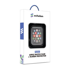 echelon Fusion Protector Case (with Tempered Glass Screen Protector) for Apple Watch Series 7 45mm - Electroplated Black