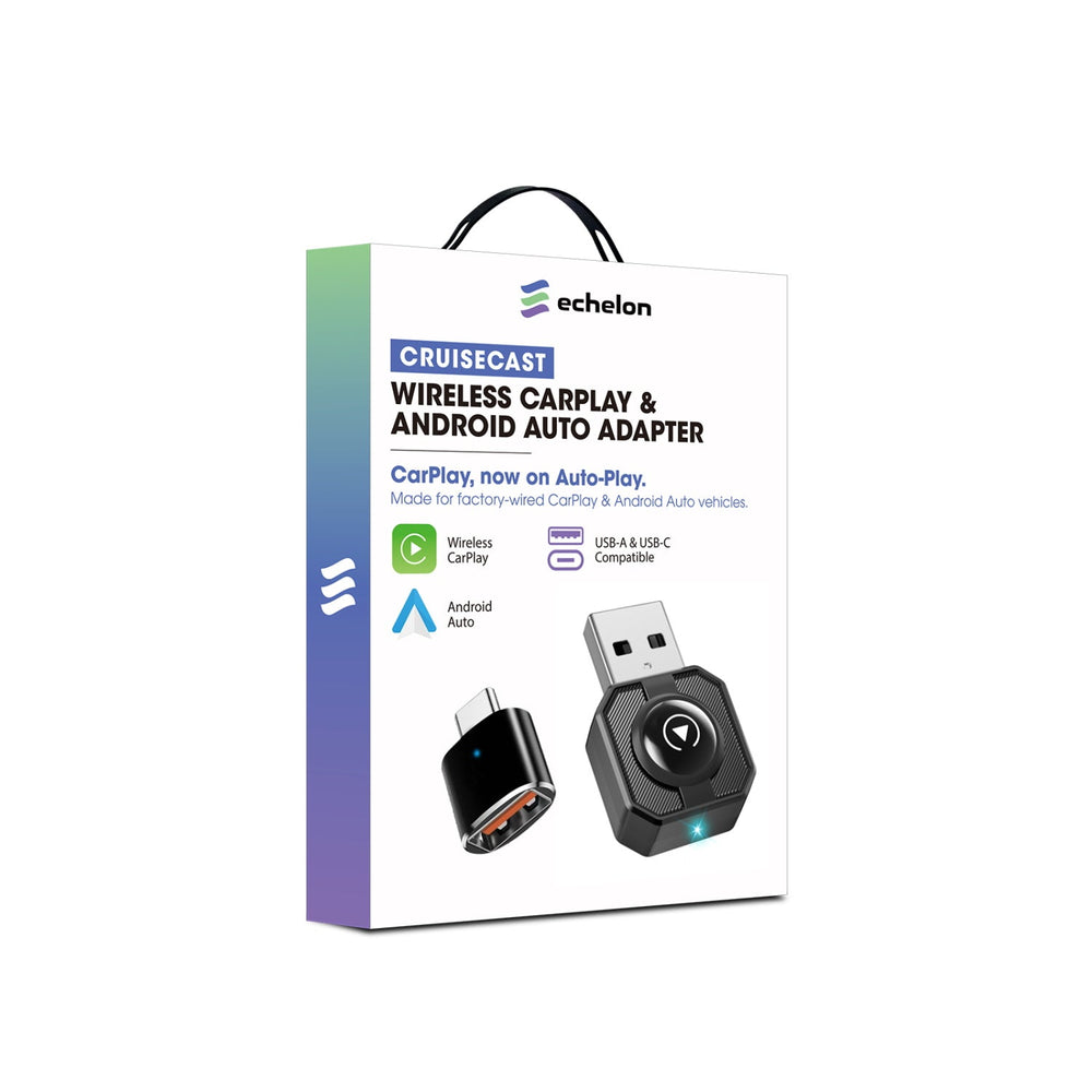 echelon CruiseCast Wireless CarPlay & Android Auto Adapter - Black