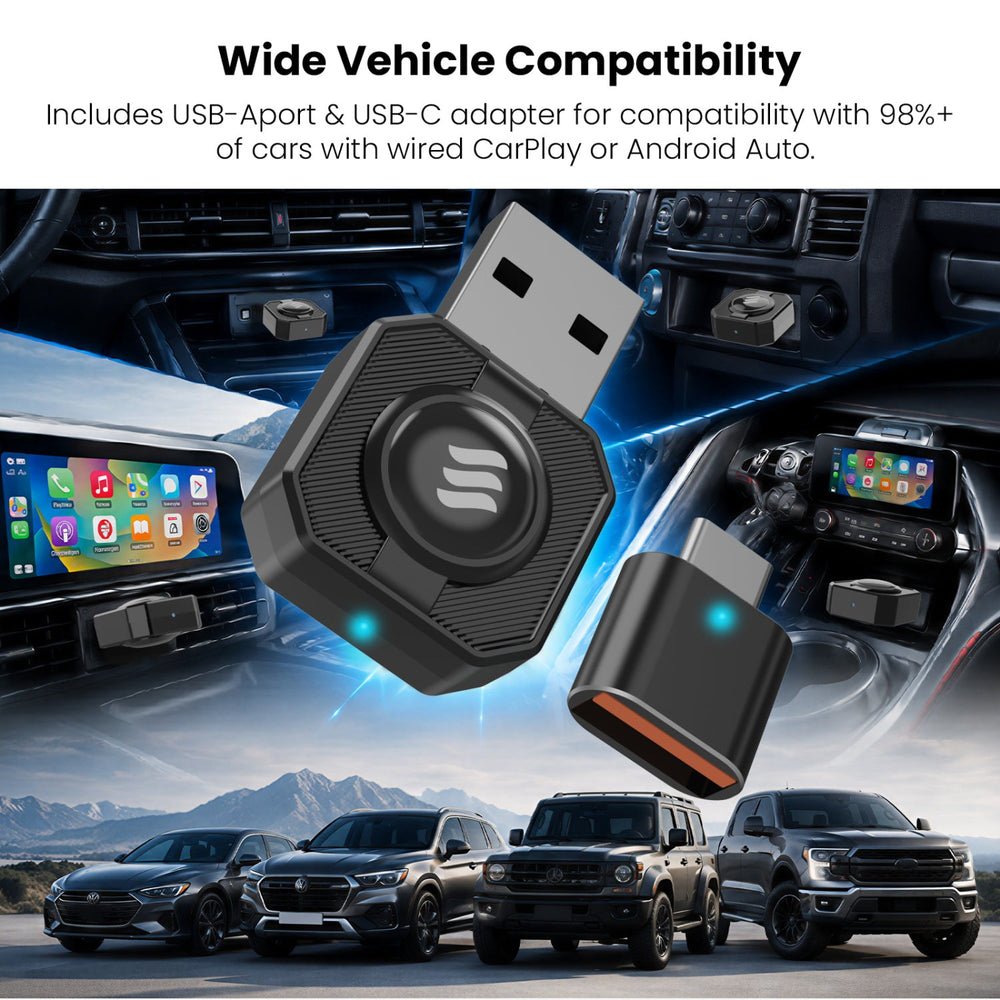 echelon CruiseCast Wireless CarPlay & Android Auto Adapter - Black