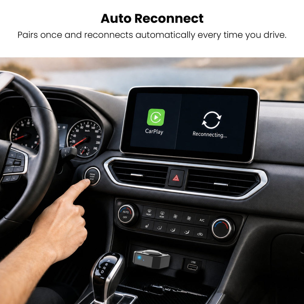 echelon CruiseCast Wireless CarPlay & Android Auto Adapter - Black