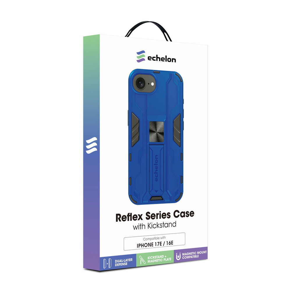 echelon Reflex Series Case w Kickstand for Apple iPhone 17e / 16e - Reflex Blue