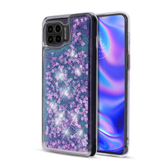 Coque de protection hybride MyBat Quicksand Glitter pour Motorola Moto One 5G 