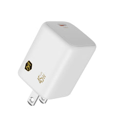 MyBat Pro 45W USB-C PD Foldable GaN Wall Charger - White