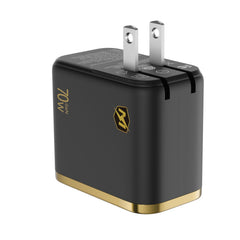 MyBat Pro 70W Three-Port Digital Display GaN Wall Charger - Black