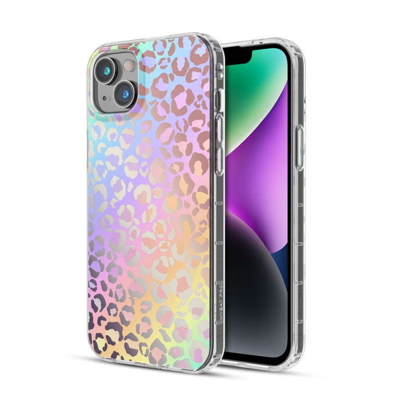 MyBat Pro Mood Series MagSafe Case for Apple iPhone 17e /16e / 14 / 13 Holographic Leopard