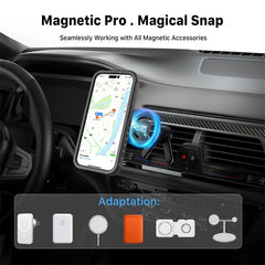 MyBat Pro Maverick Series MagSafe Case w/ Holster and Tempered Glass for Apple iPhone 15 (6.1)
