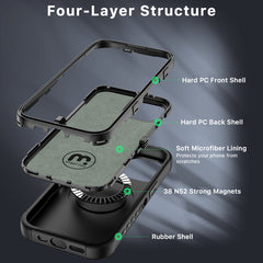 MyBat Pro Maverick Series MagSafe Case w/ Holster and Tempered Glass for Apple iPhone 15 (6.1)