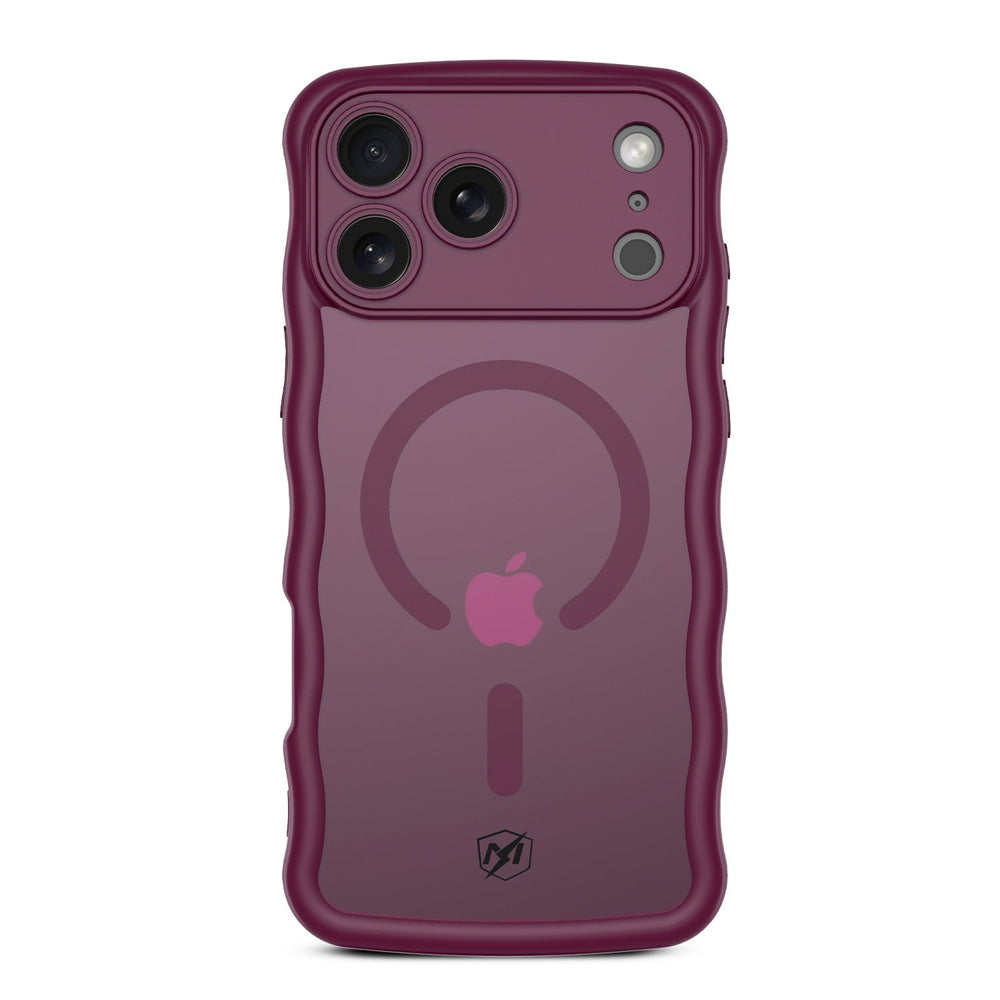 MyBat Pro Contour Series MagSafe Wavy Matte Case for Apple iPhone 18 Pro / 17 Pro - Burgundy