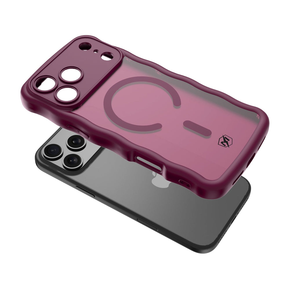 MyBat Pro Contour Series MagSafe Wavy Matte Case for Apple iPhone 18 Pro / 17 Pro - Burgundy