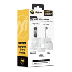 MyBat Pro iPhone 18 Pro Max / 17 Pro Max Bundle #1 - Clear Case / White Charger + Cable