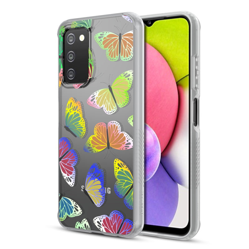 MyBat Pro Mood Series Case for Samsung Galaxy A03s Neon Butterfies