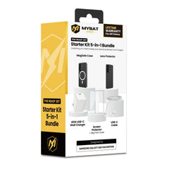 MyBat Pro Samsung Galaxy S26 Fan Edition Bundle #1 - Clear Case / White Charger + Cable