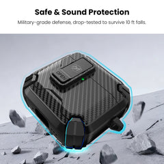 MyBat Pro SafeSound Magnetic Locking AirPods Case for Apple AirPods 5 / AirPods 4 - Black