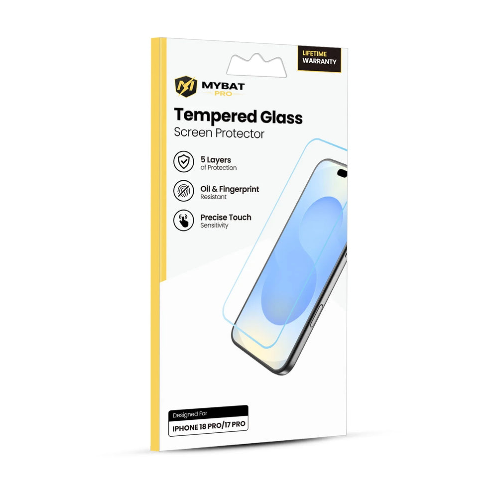 MyBat Pro Tempered Glass Screen Protector for Apple iPhone 18 Pro / 17 Pro - Clear