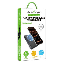 AmpNergy MagVault Slim Magnetic Power Bank – 10000mAh - BlackMyBat Pro