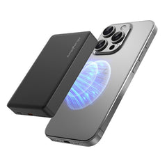 AmpNergy MagVault Slim Magnetic Power Bank – 10000mAh - BlackMyBat Pro