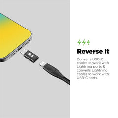 AmpNergy PassPort Lightning to USB - C Adapter - BlackAmpNergy